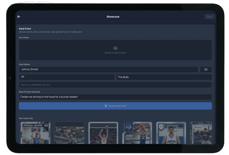 Replay Sports iPad app render